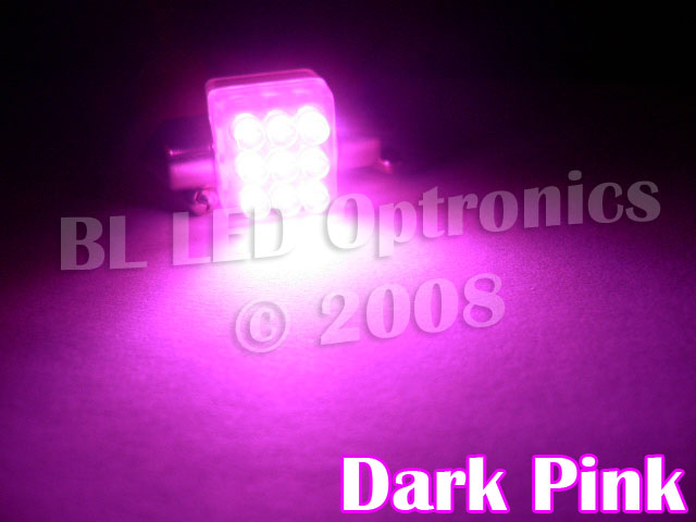 31mm Festoon 9-LED (Dark Pink) - Click Image to Close